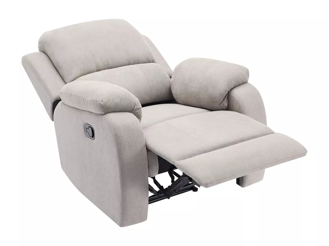 Fauteuil relax en microfibre gris clair BRODY