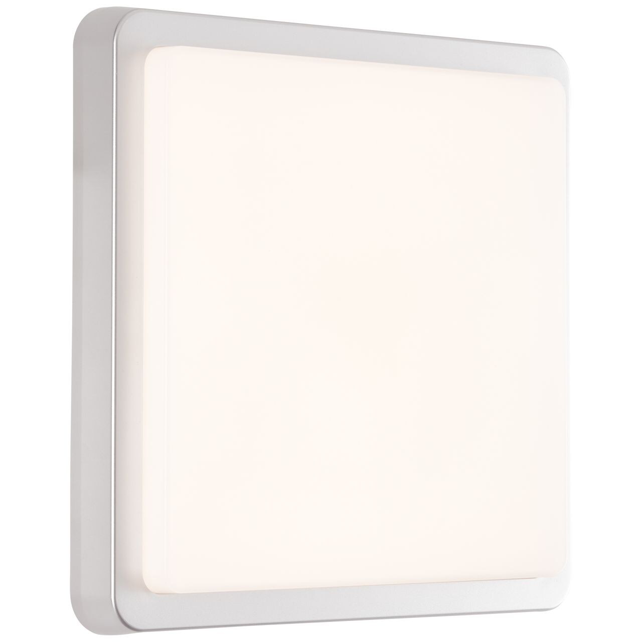BRILLIANT Devora LED Außenwandleuchte 28x28cm silber | 1x LED integriert, 12W LED integriert, (Lichtstrom: 1500lm, Lichtfarbe: 3000K)