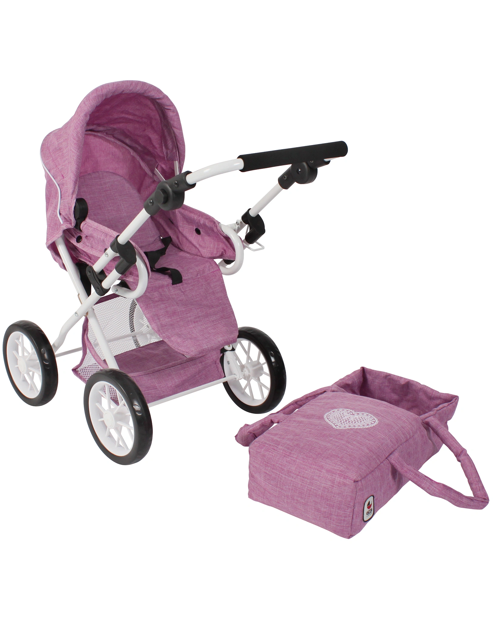 Kombi-Puppenwagen LENI in pink melange