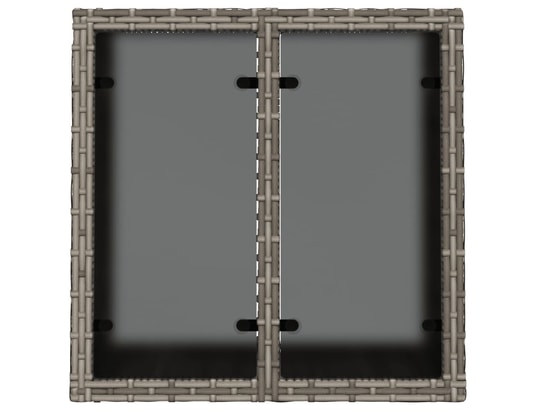 VIDAXL - Table basse Table de jardin dessus en verre gris 55x55x37 cm résine tres...
