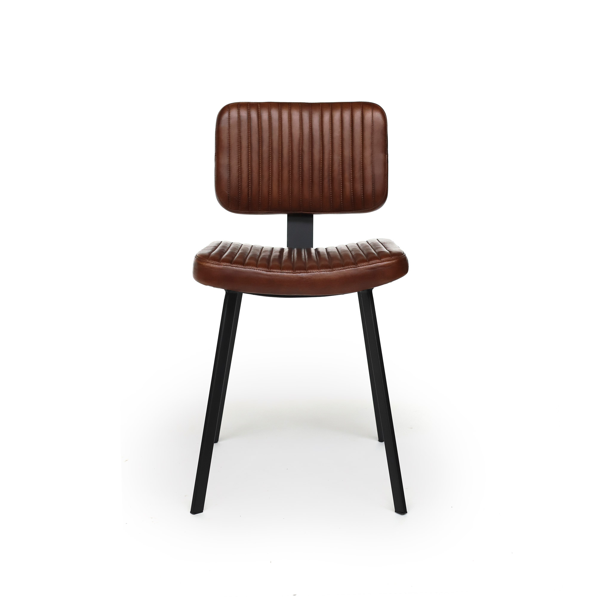 Lederstuhl 'Bult', braun, B 47 cm, H 82 cm, L 51 cm von fischer's lagerhaus