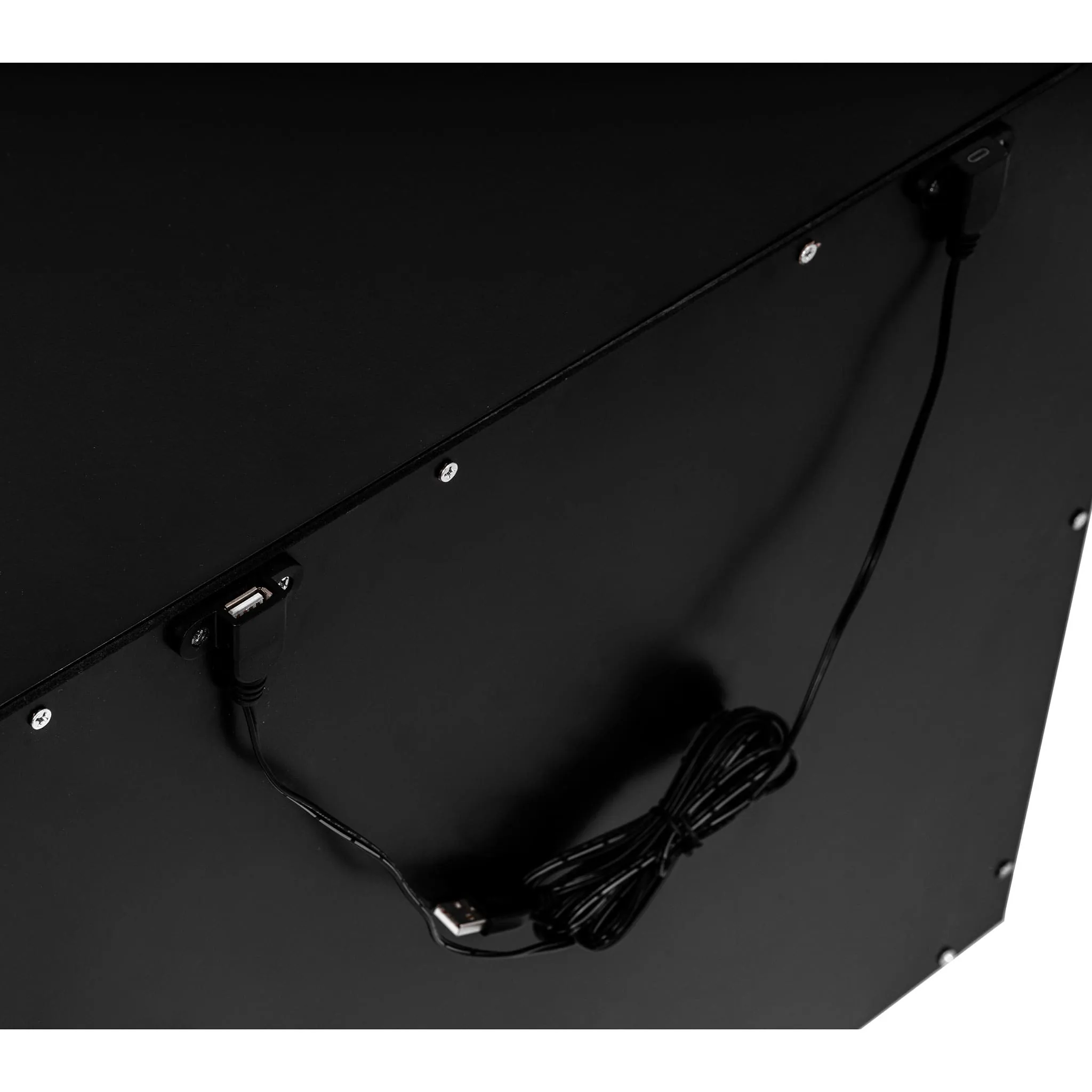 Babyletto Table de Nuit Lolly avec Port USB - Noir et Naturel Lavé