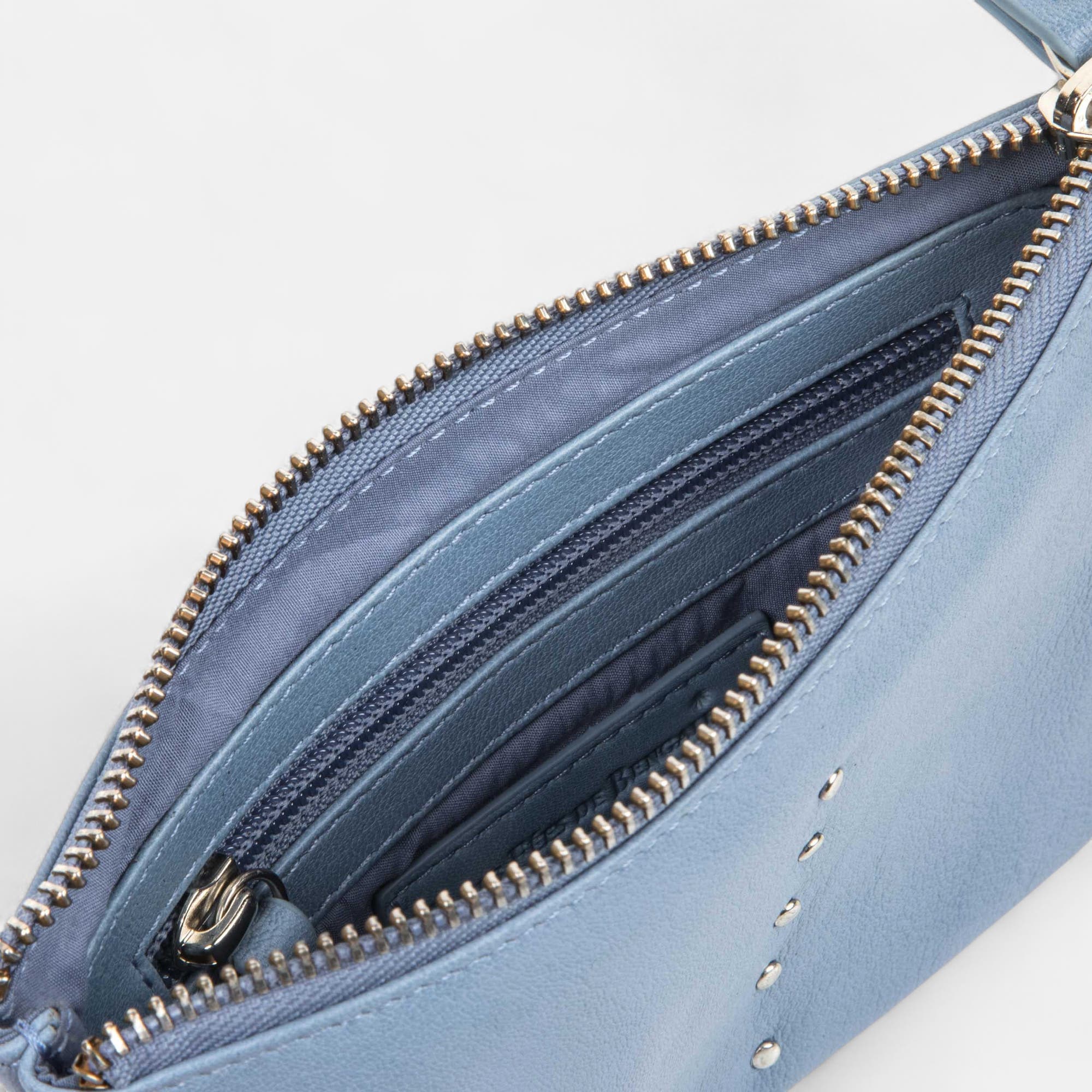 Petite maroquinerie en cuir jeans