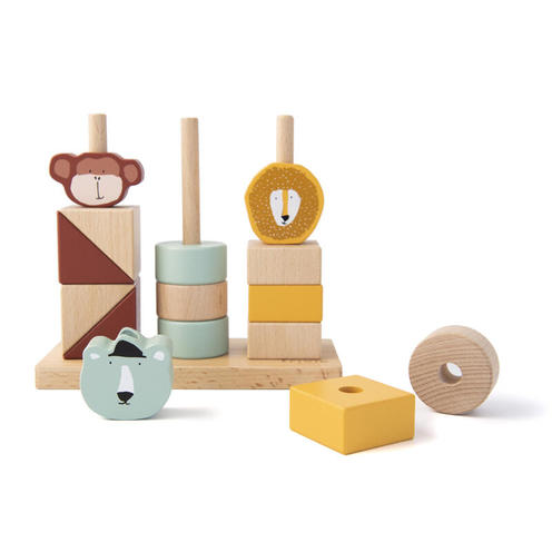 Blocs animaux à empiler en bois - TRIXIE
