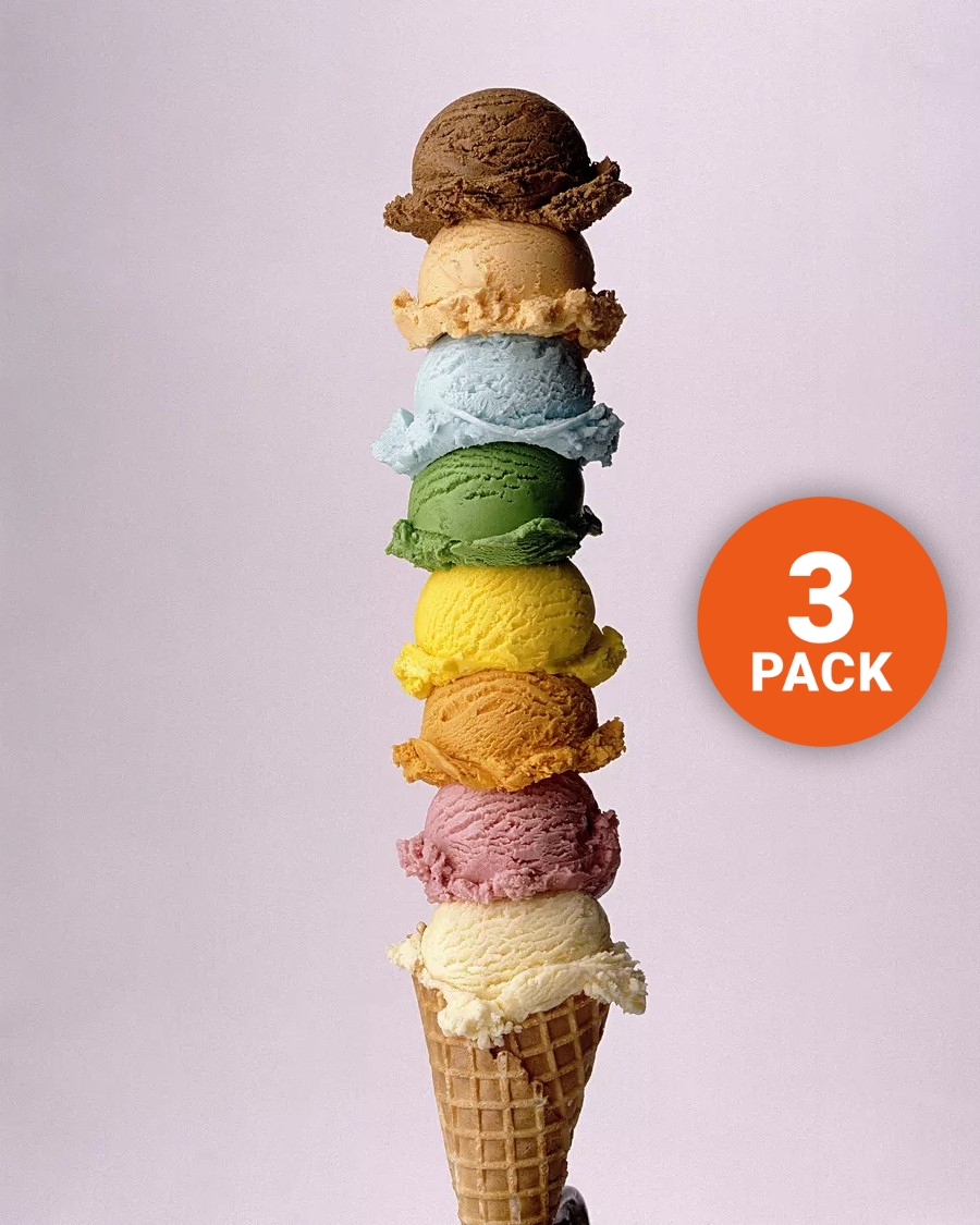 Monster Sukkerfri &amp; Lavkarbo Is - TREPAKNING - MIX &amp; MATCH SMAKER! (3-pack) - DATODEAL!