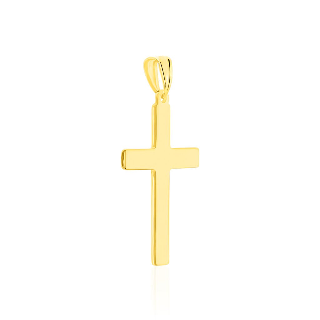 Pendentif Benny Croix Ciselee Or Bicolore