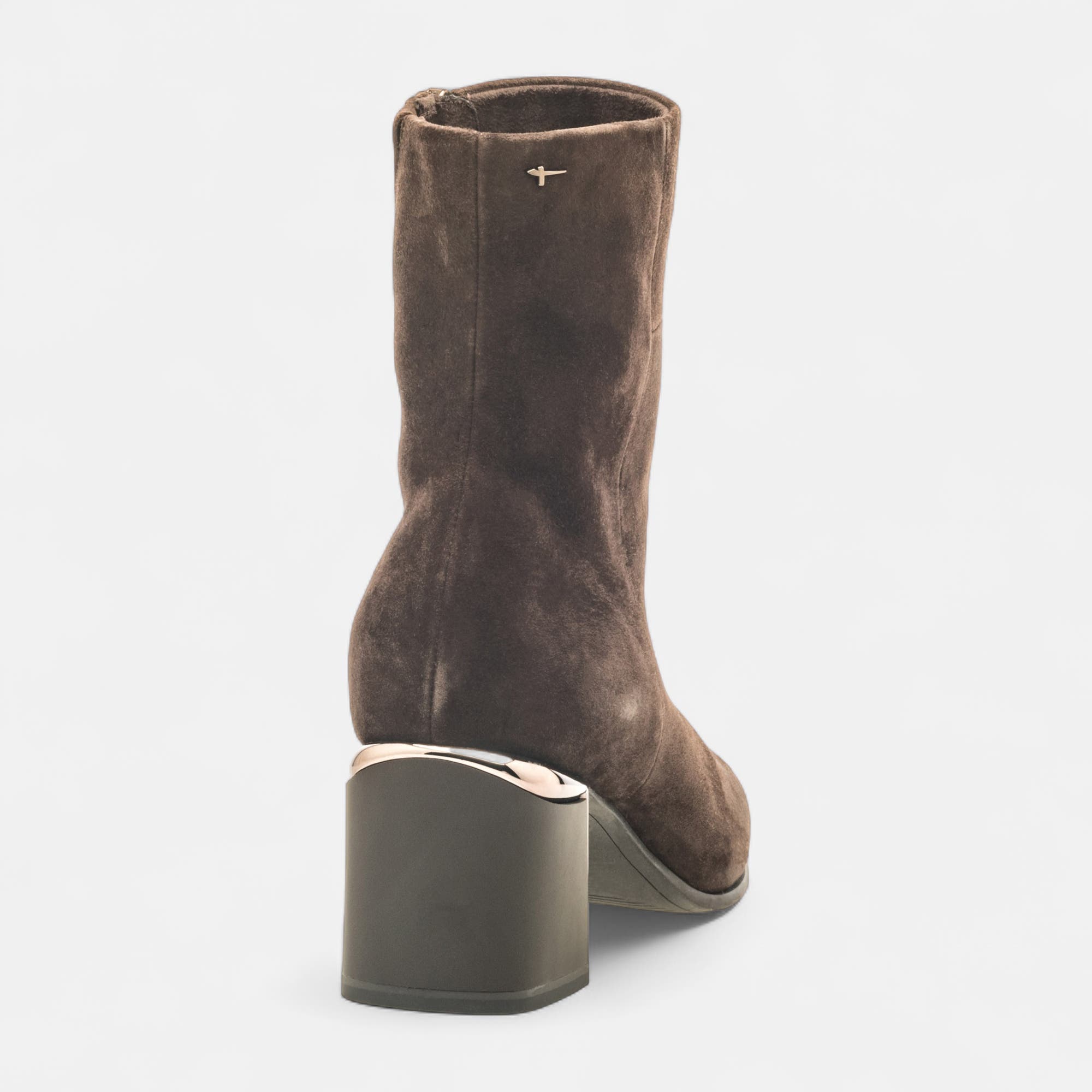 Bottines à talon Femme en cuir marron