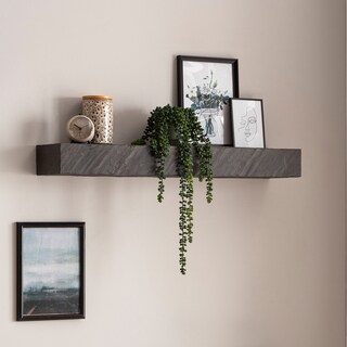 Wandregal 90x10x20 cm MDF Anthrazit 3D-Steinoptik
