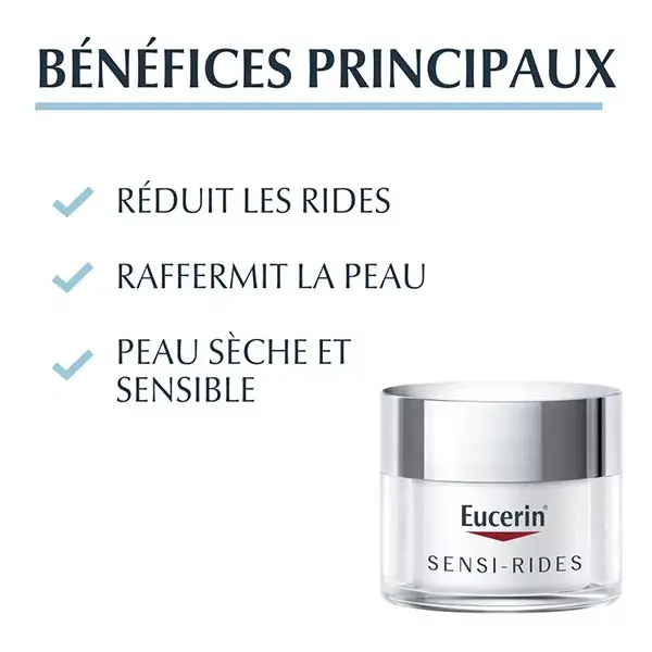 Eucerin Sensi-Wrinkle Cuidado Antirrugas para Pele Seca a Muito Seca 50ml