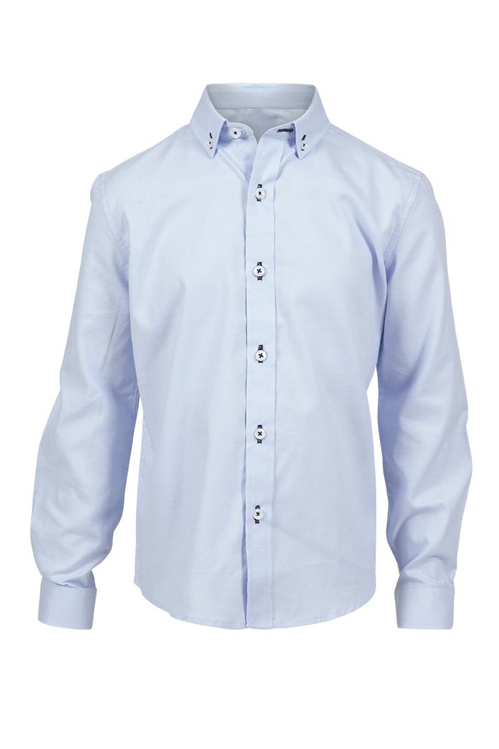 Skjorte easy care med button down krage og kontrast