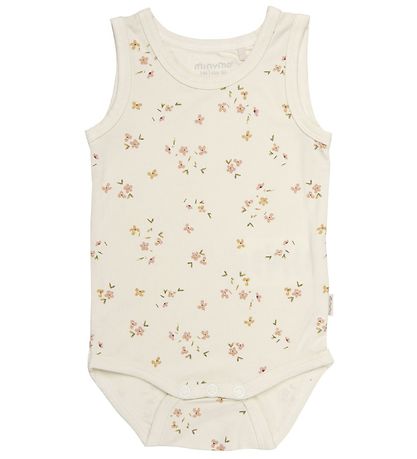 Minymo Body ohne Ärmel - Bambus - Verschleierte Rose Flower