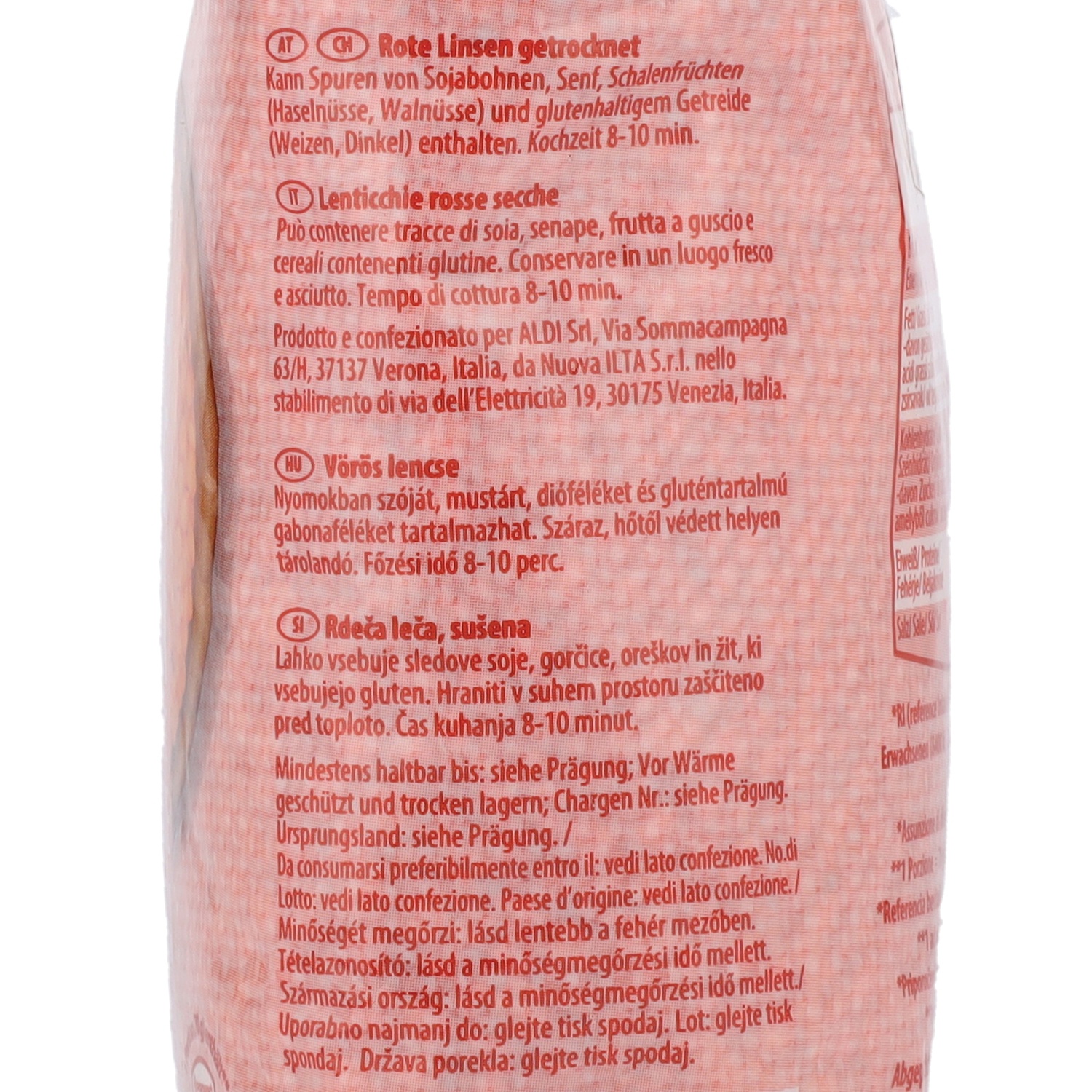 BON-RI Hülsenfrüchte getrocknet, Rote Linsen 500 g
