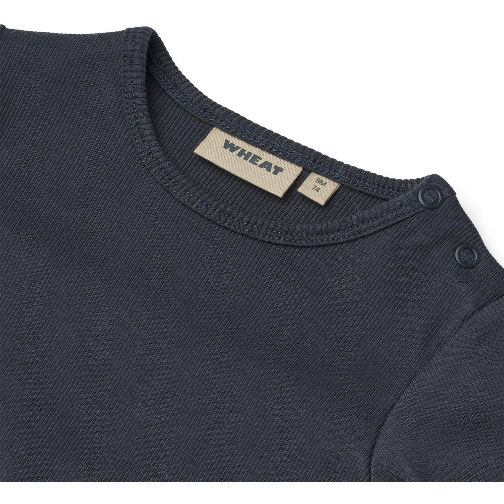 Køb Wheat Navy Rib Body L/S Spencer