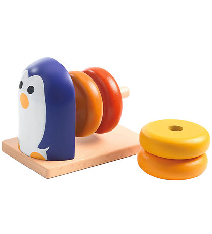 Djeco Bauklötze - Holz - 5 Teile - Penguin Basic