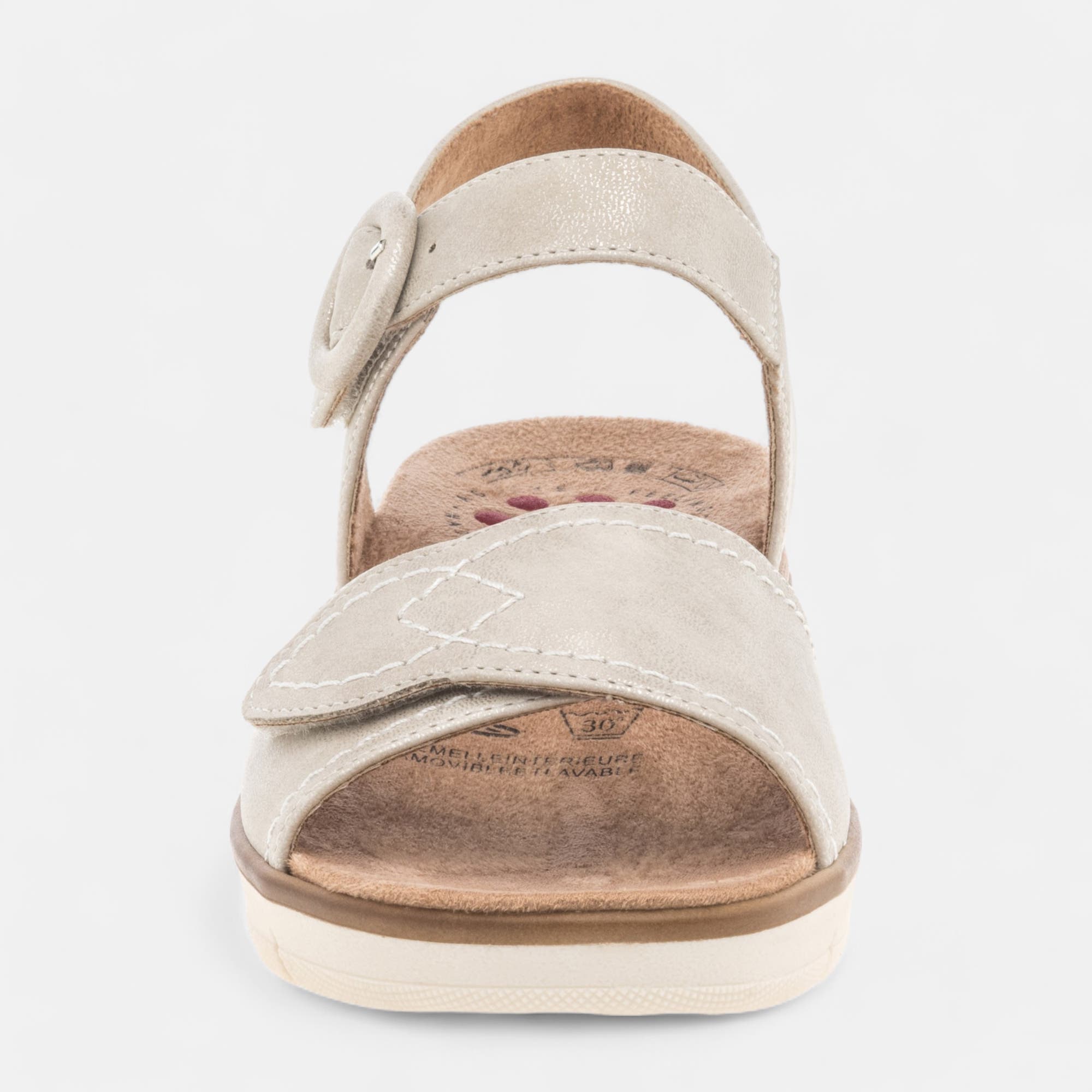 Sandales à talon compensé Femme or