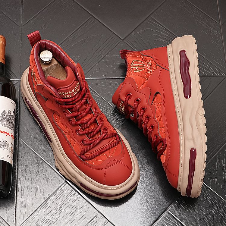 Mr Ozera - Veterschoenen met letters en platform