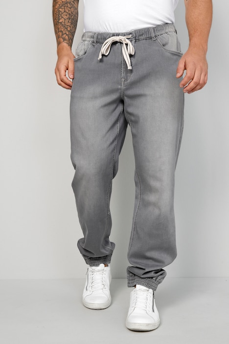 John. F. Gee Joggjeans, Straight Fit, 4-Pocket, Used-Optik, Schlupfbund