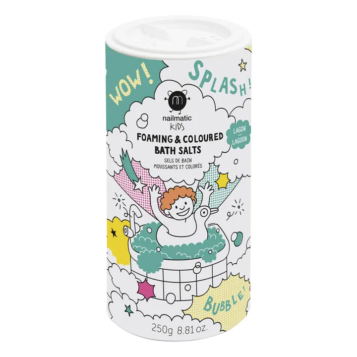 Nailmatic Kids Sels de bain colorés et moussants Lagoon - 250g | Vert