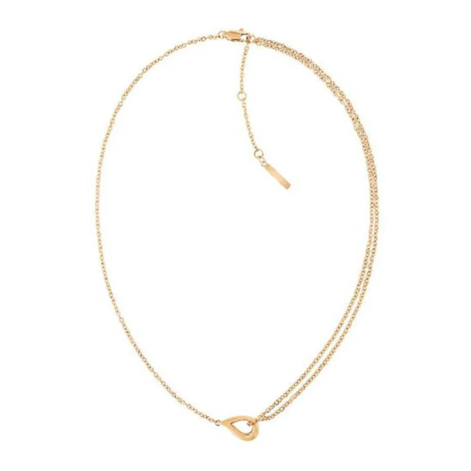 Calvin Klein SCULPTURED DROPS Halskæde 18 kt. Forgyldt Rustfrit Stål 35000081