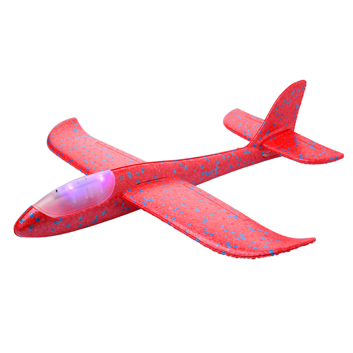 Topolino LED Flugzeug zum Werfen rot