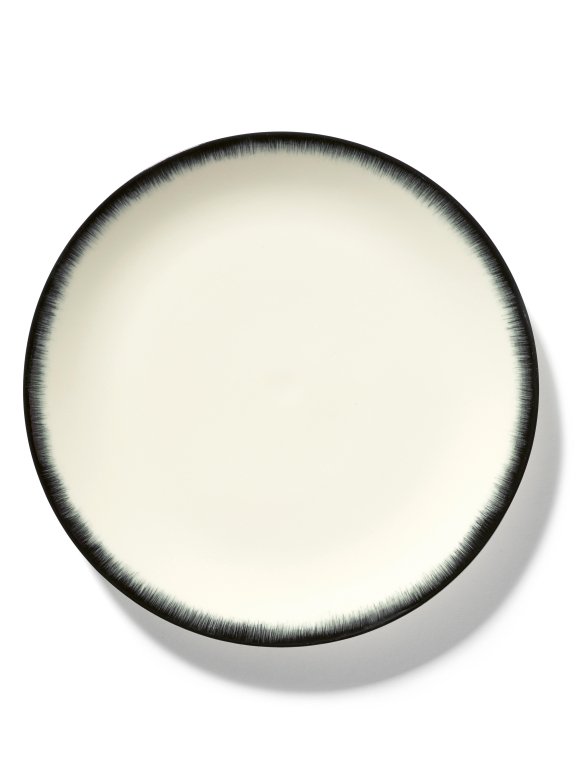 Serax Dé tableware by Ann Demeulemeester dinerbord Ø28 set van 2 White/Black 1