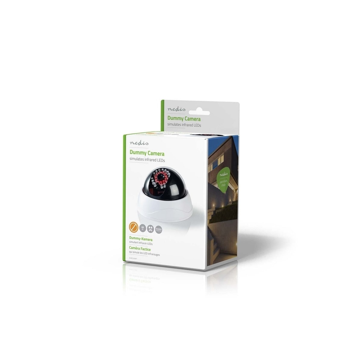 Nedis Dummy Security Camera | Kuppel | Batteri drevet | Innendørs | Hvit