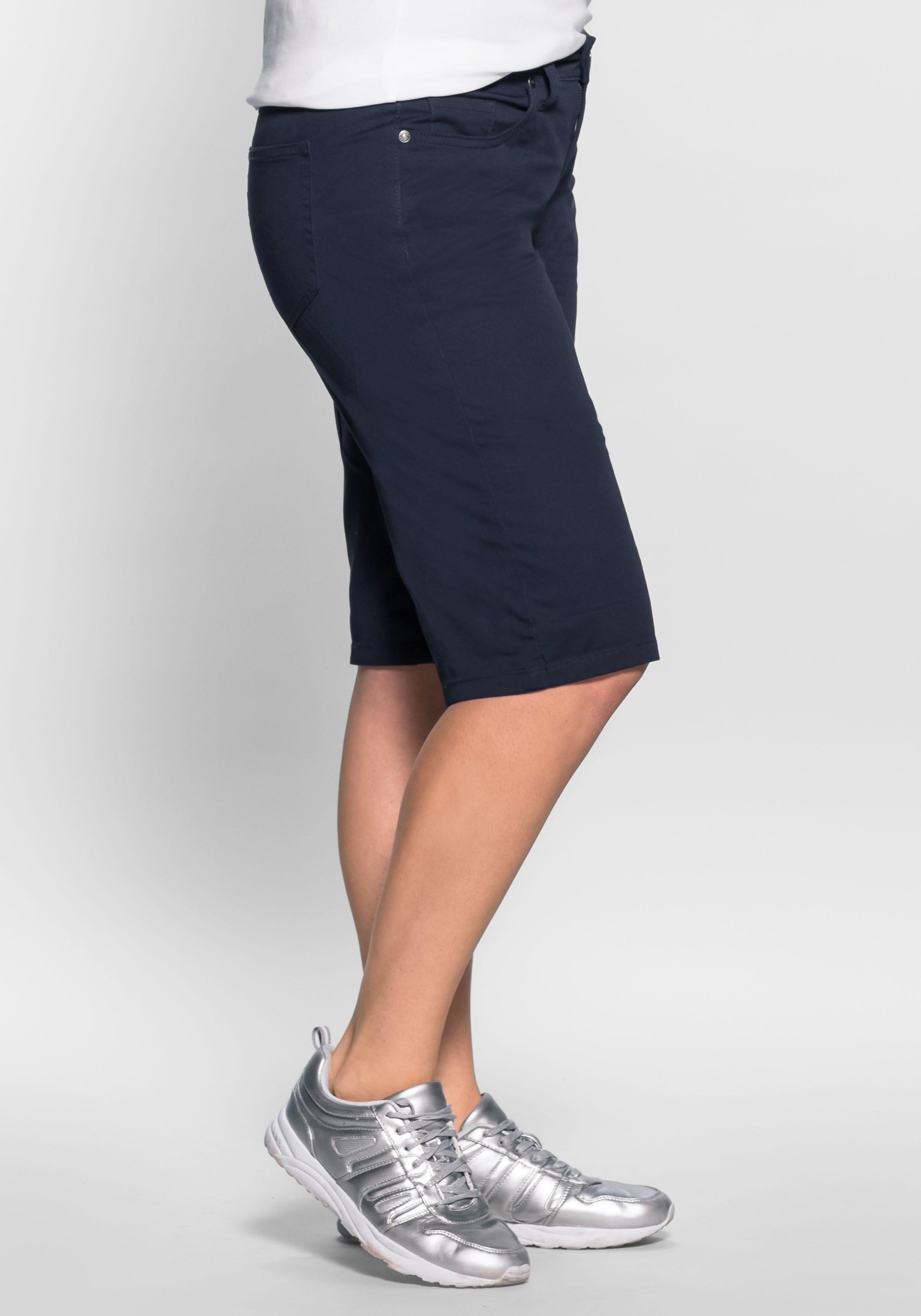Bermudas in 5-Pocket-Form, aus Baumwoll-Twill