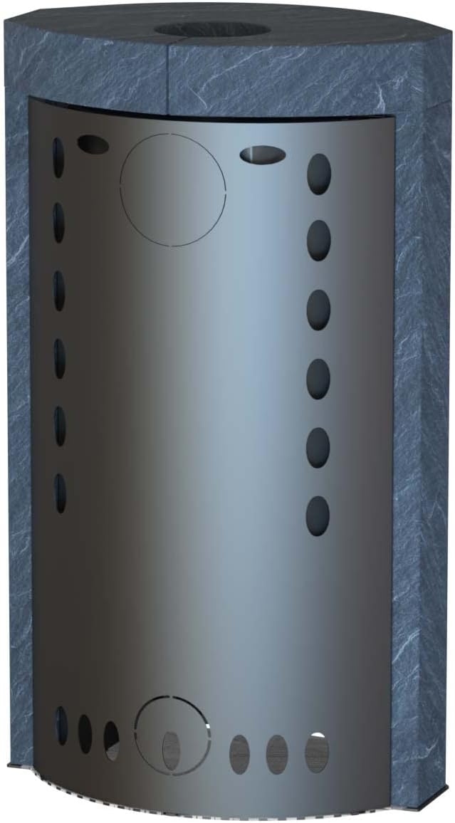 Thermia Ignis Mass Gussgrau Speckstein Automatik Kaminofen Speicherofen 150mm Abgasstutzen 7kw Holzfach massiv