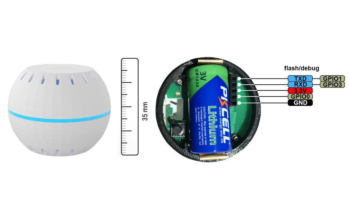WLAN-Luftfeuchte- und Temperatursensor Shelly H&T WiFi whiteWiFi-Feuchte- und Temperatursensor