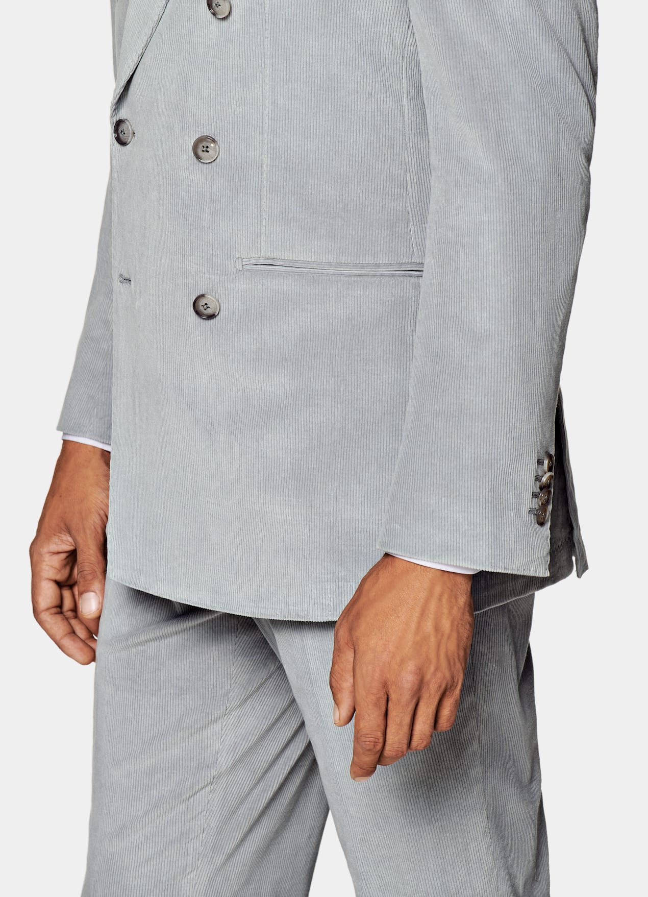 Costume Havana coupe Tailored gris clair