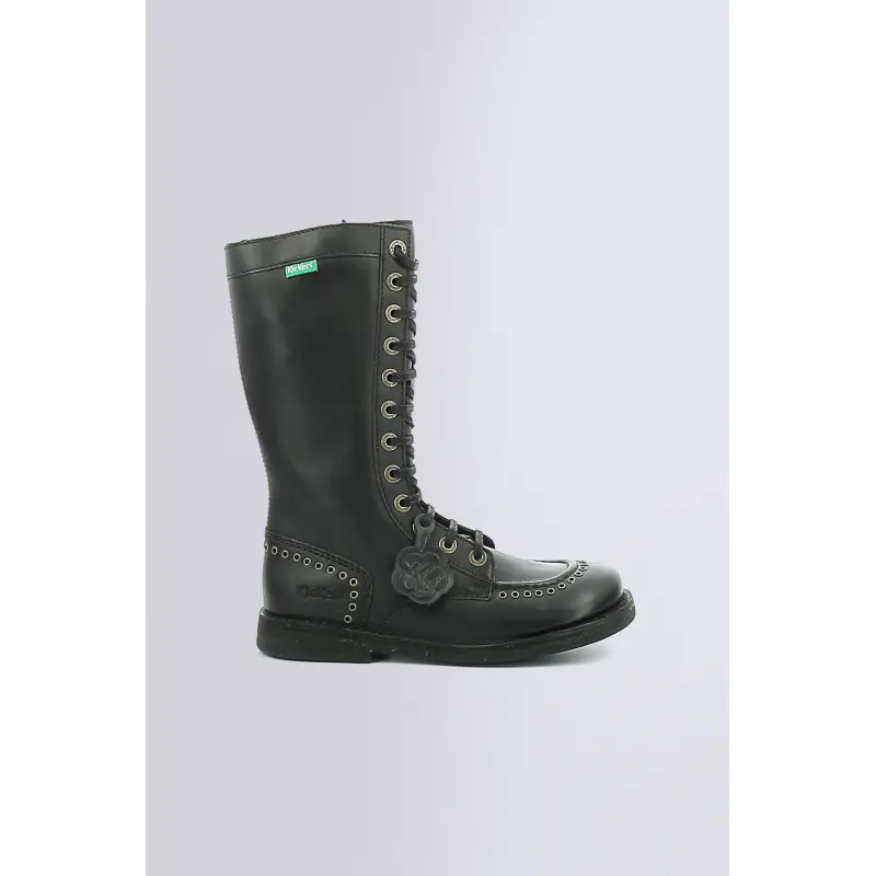 MEETKIKNEW NOIR BOTTES Cuir Femme