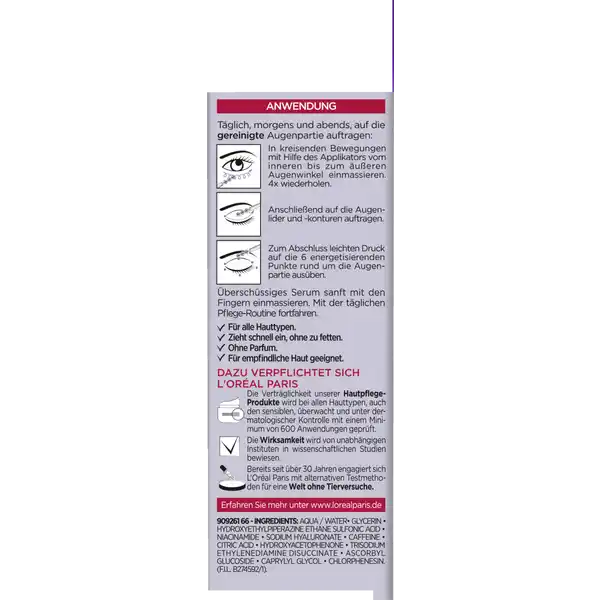 Anti-Age Augenserum Filler Hyaluronsäure + Koffein