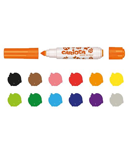 Carioca Stempel Tuscher - 12 stk - Multifarvet