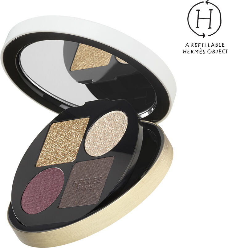 HERMÈS Ombres d'Hermès, powder quartet for the eyes, Ombres Mordorées