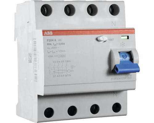ABB F204A-63/0.03A 63A aardlekschakelaar 30mA 4-polig