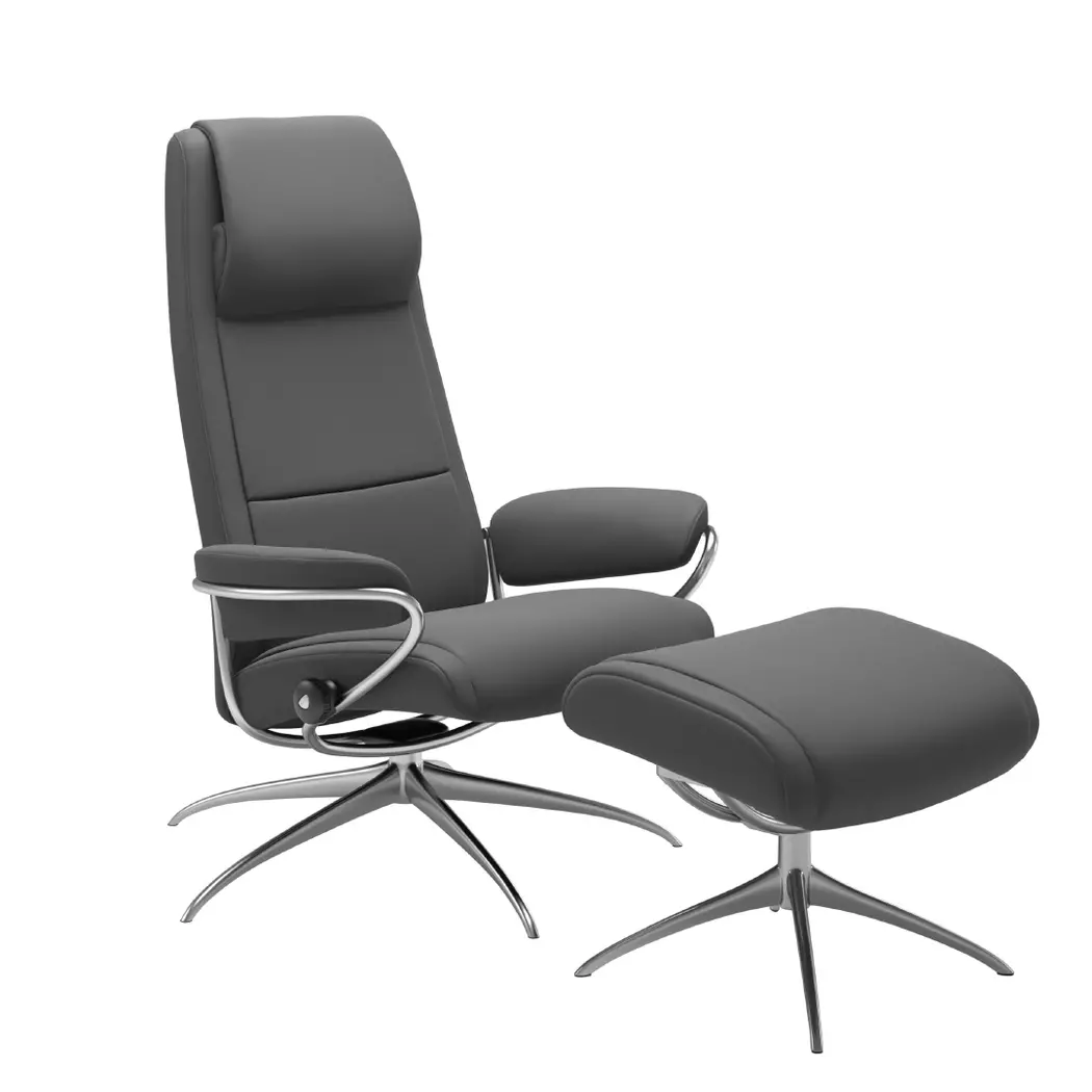 Sessel mit Hocker Paris Star High Back