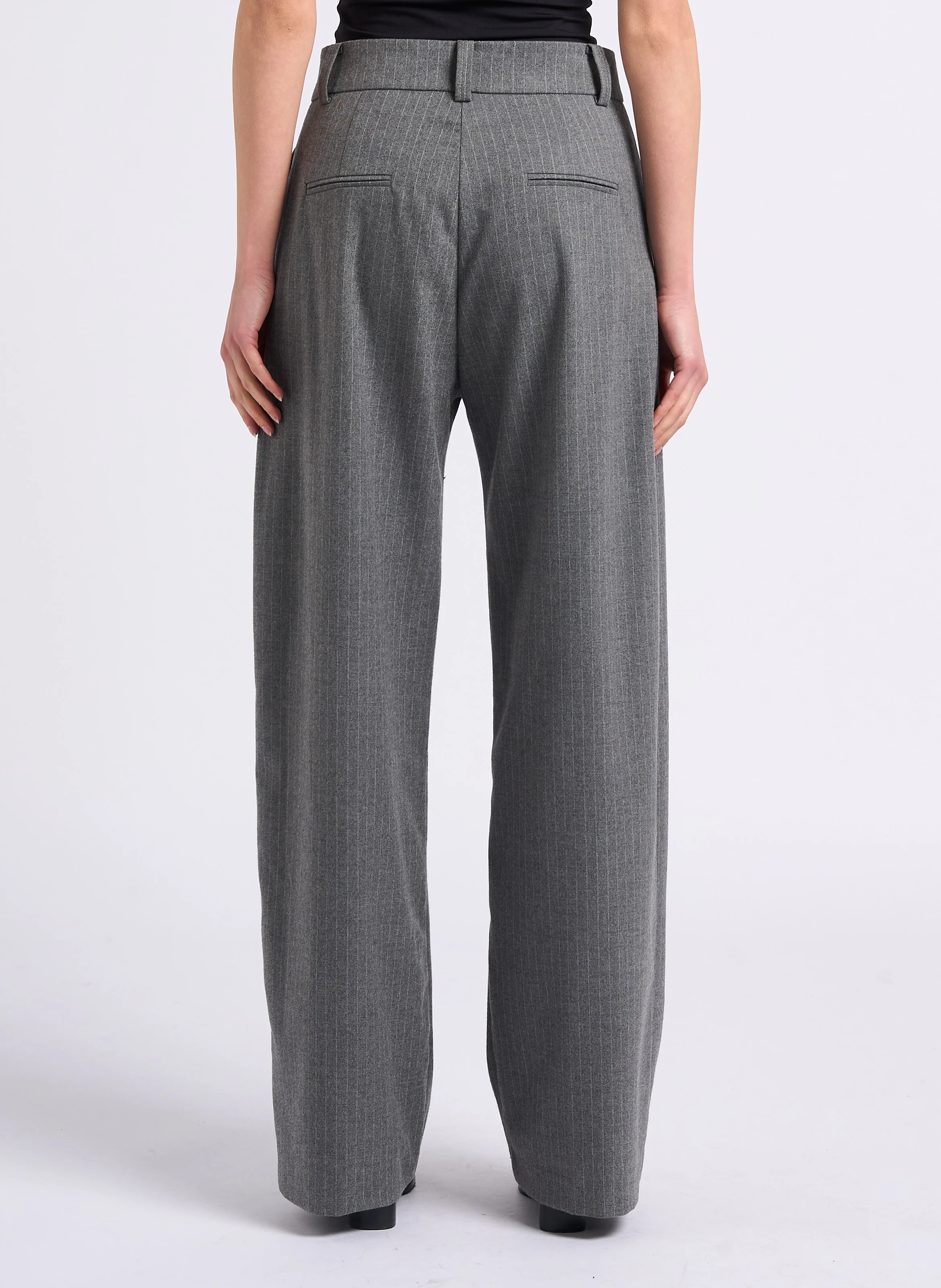 JUNGLE - Pantalon large taille haute | Noir