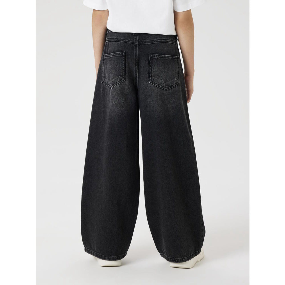 Køb Name It Black Denim Nkfrose Hw Wide Jeans Destr 1411-Be Noos
