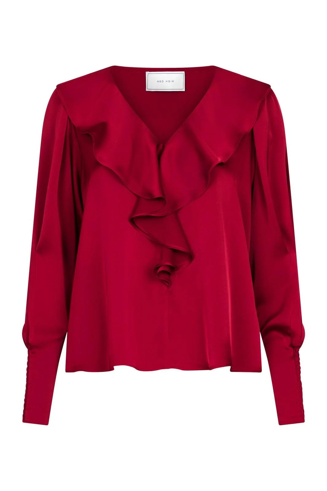 Neo Noir Sandie Sateen Blouse 160963 wine