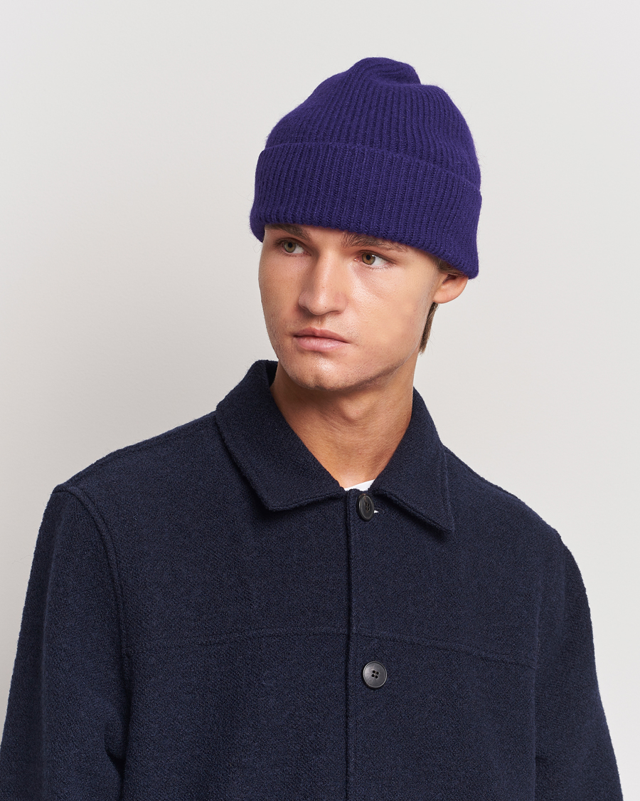 Le Bonnet Lambswool/Caregora Beanie Indigo