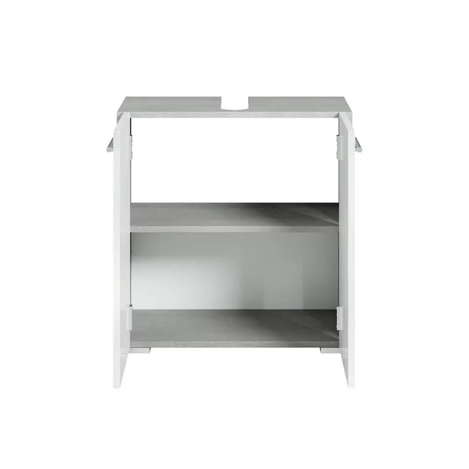 Badplaats Wastafel Onderkast Jupiter 60 x 30 x 60 cm - Beton grijs met wit -