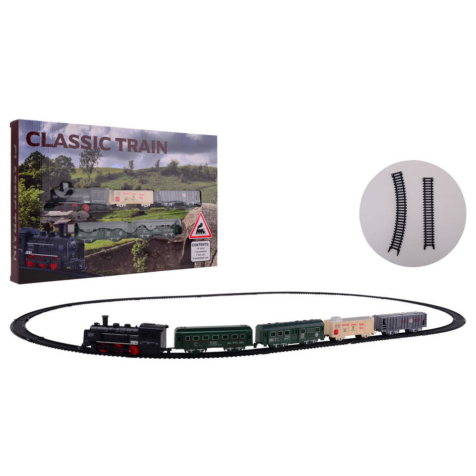 Classic Train stoomtrein speelset - 19-delig