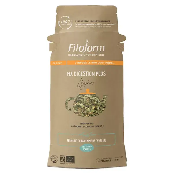 Fitoform Infusão em Folhas Soltas para Digestão Leve - Sachê de 50g