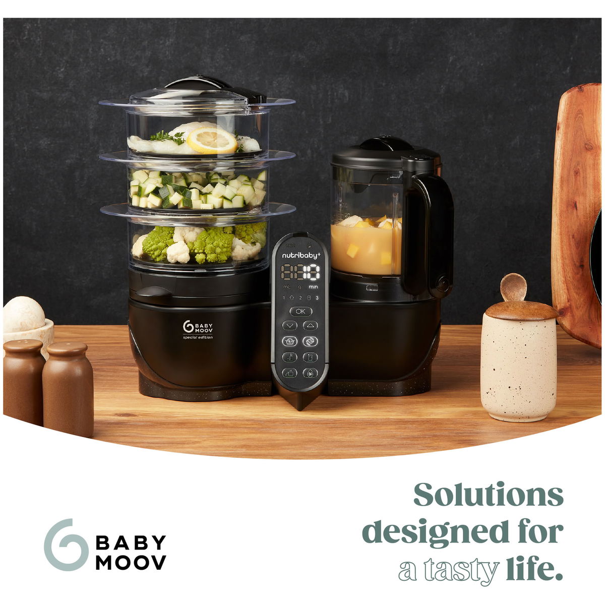 BabymoovBabymoov   Nutribaby Plus XL Nahrungszubereiter Black