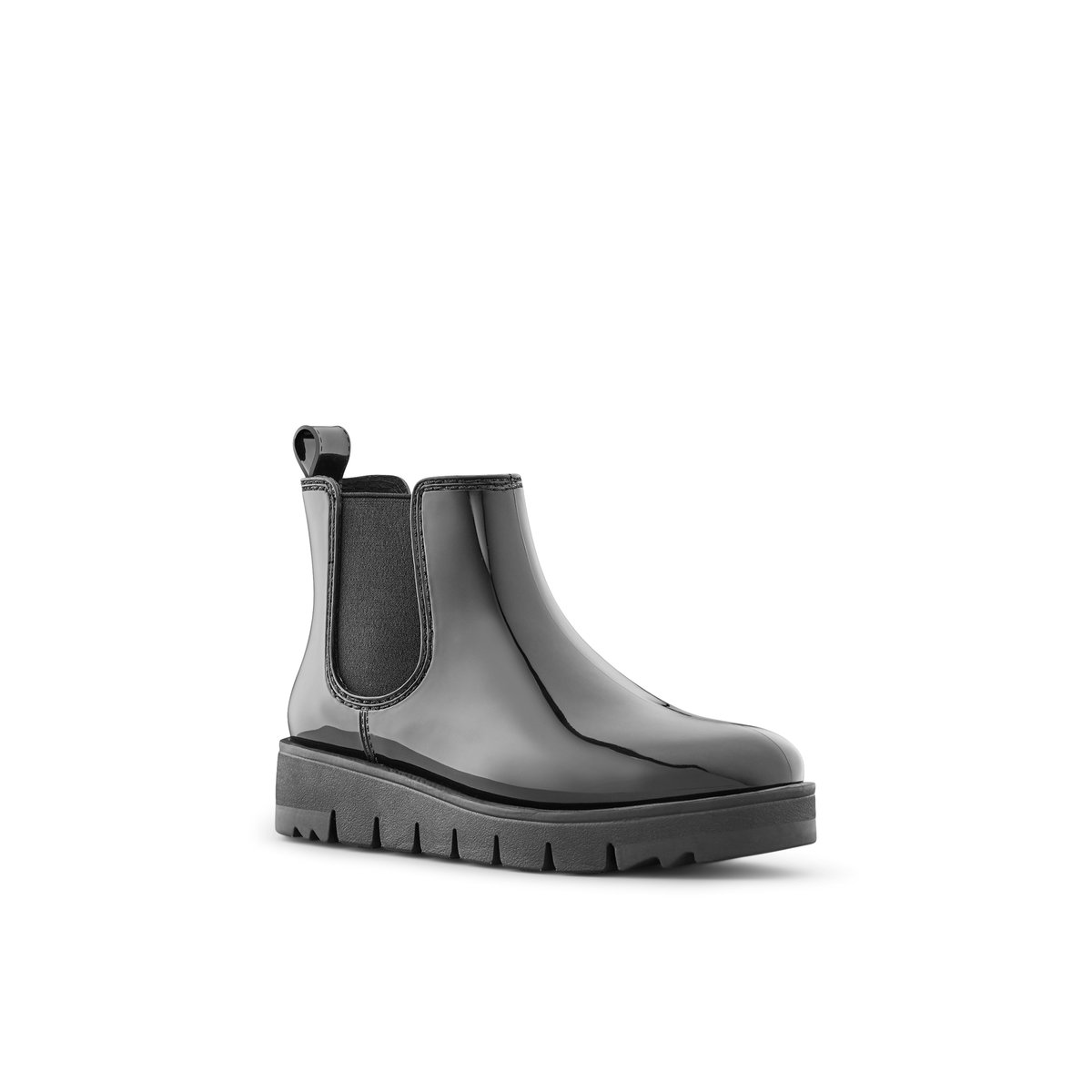 COUGAR-Firenze-Bottes du pluie chelsea - Semelle tracteur - Noir/Noir