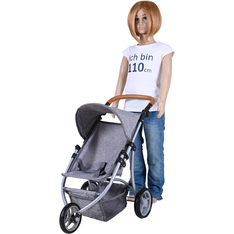 knorr toys® Puppenbuggy Jogger Lio - stone brown grau