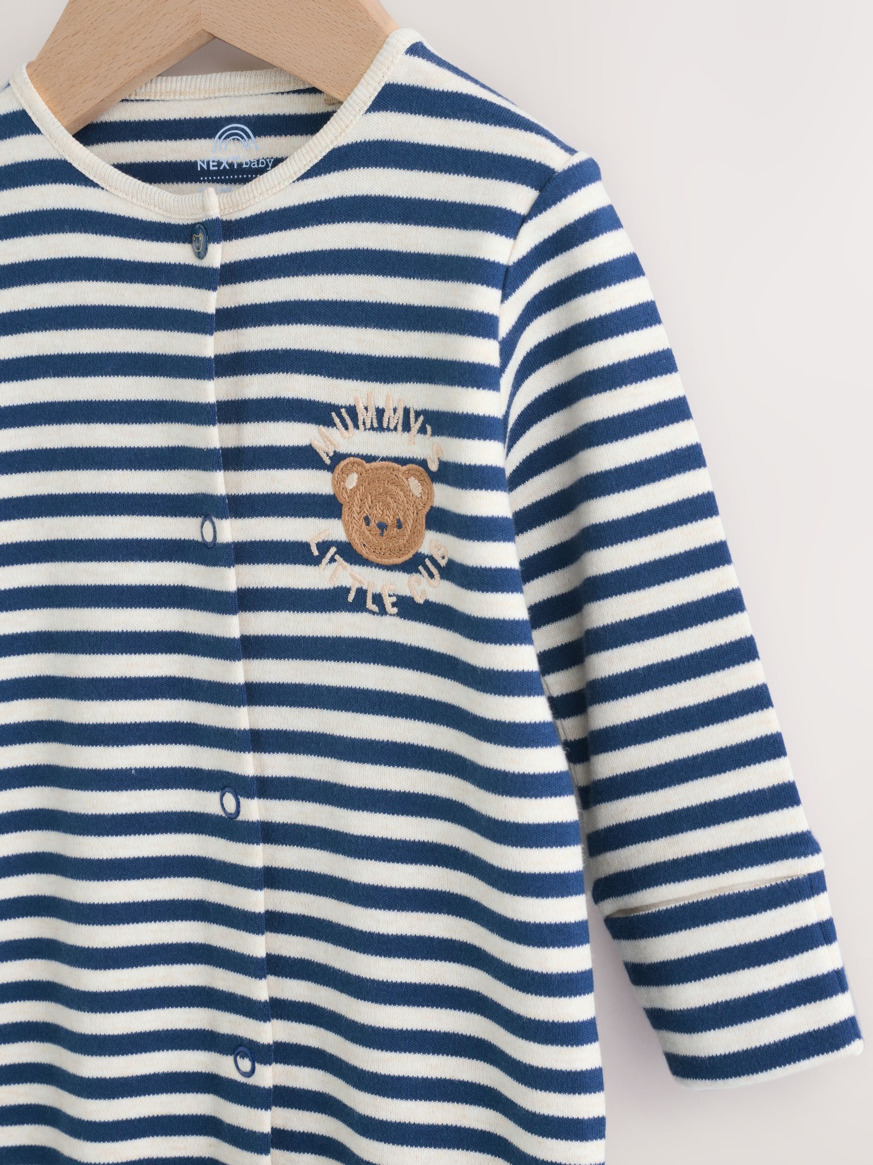 Navy Stripe Mummys Little Cub - Baby Family-pyjama (0-2jr)