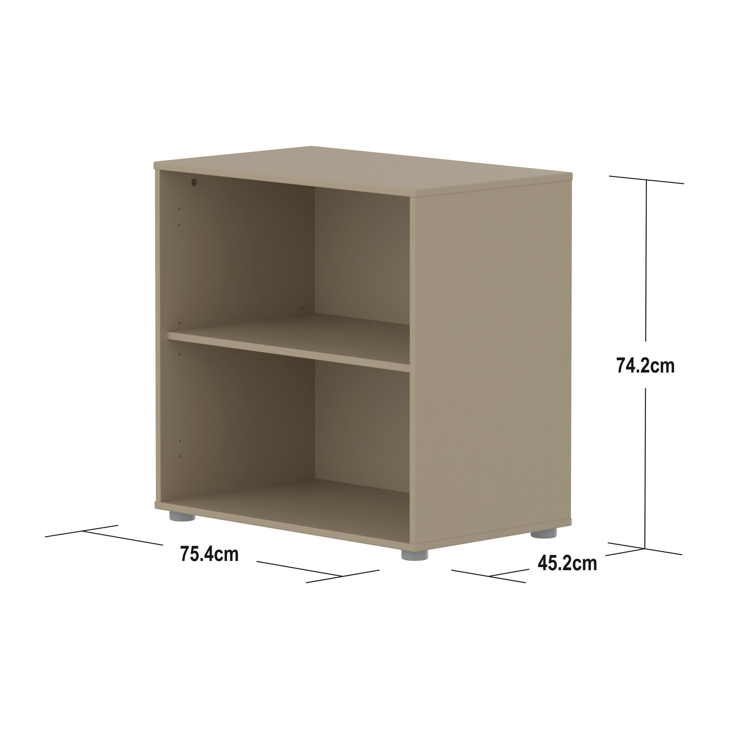 SAGA Regal mit Regalboden oat P1 - Oat / B: 75.0 cm x T: 45.0 cm x H: 74.0 cm