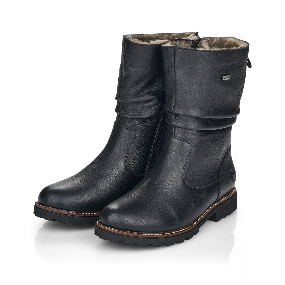 Remonte Damen-TEX-Schaftstiefel gefüttert Schwarz
