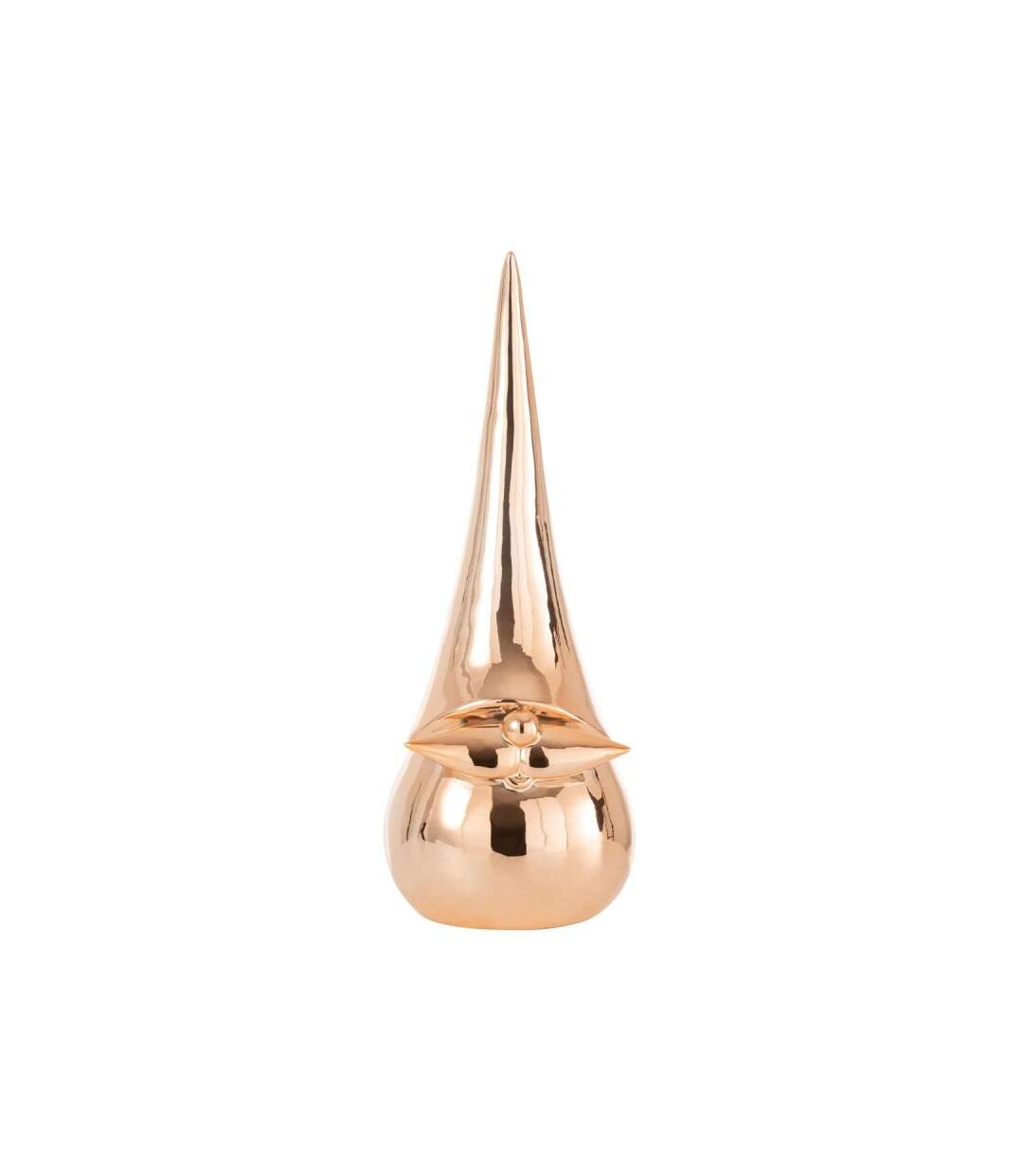 Paris Prix - Statuette Déco Père Noël porcelaine 34cm Cuivre